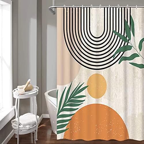 Fvpsorbat Resumo BOHO Curta de chuveiro Arco Sun Modern Home Bathtubs Decoração de cortina de chuveiro do banheiro