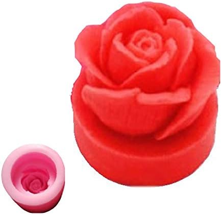 3D Rose Silicone Mold Fondant Mold para presentes do Dia dos Namorados, Cupcake Bolo Decoration Tool Soap Mold Candle Diy Mold