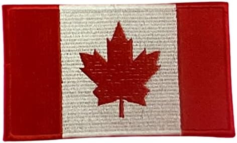 Flag da bandeira da bandeira do Canadá Bandeira de ferro bordada costurar em patch apliques canadense bordo folha nacional emblema