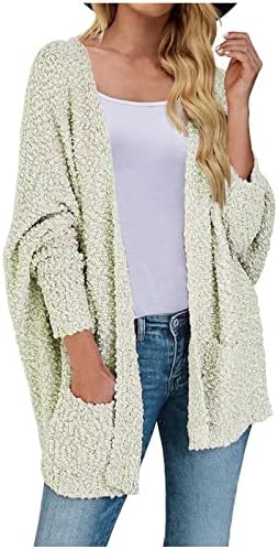 Casacos de inverno feminino qfvzhy 2022 Casual Casual Solid Cor de manga longa Cardigan Sweater Top Outwear Fleece Jackets