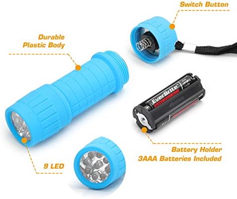 Conjunto de lanternas LEDs everbrite de 16 pacote - variado 4 cores, 48 ​​baterias AAA incluídas, para obter favores de festas de suprimentos para furacões, presente para crianças, camping, caminhada etc.