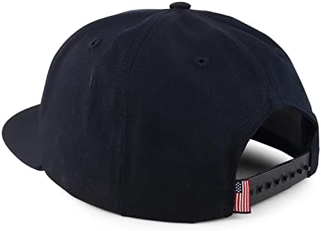 Trendy Apparel Shop Made in USA Structured 6 Panel Flatbill Snapback Cap