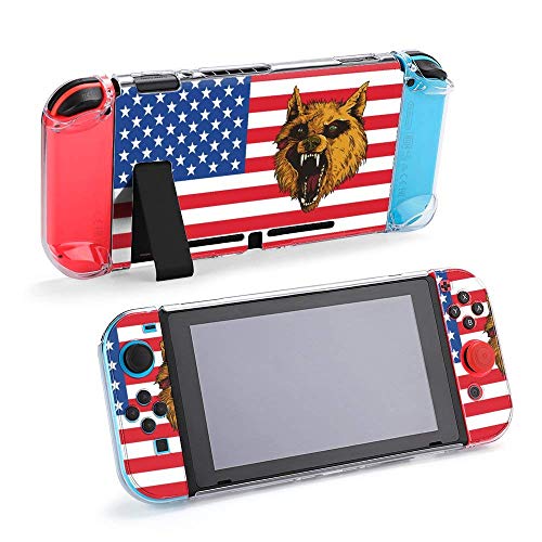Caso para o Nintendo Switch, American Flag e Roaring Bear Five Pieces Definirá acessórios de console de casos de capa protetores para o Switch