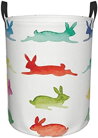 Rainbow Rabbit Rabbit Cesto de roupa de lavander