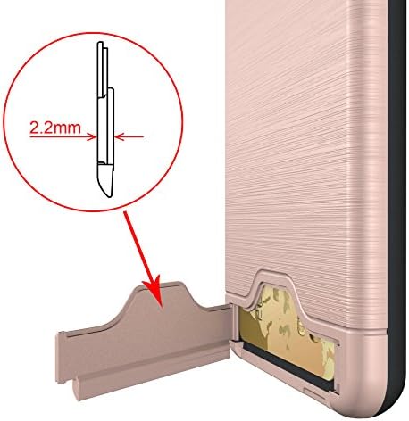 Caixa LG G6, Armadura de pára -choque híbrida de borracha dura Tampa de caixa protetora à prova de choque com slots de cartão