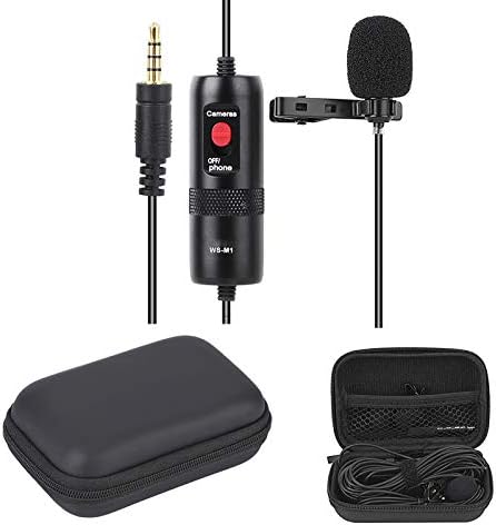 ZRQYHN CLIP-ON LAVALIER Microfone Omni-Directional Condenser, para smartphone e câmera DSLR