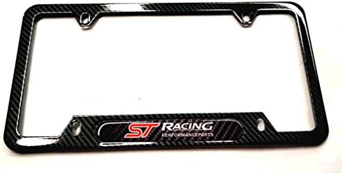 Fibra de carbono Aço inoxidável St Racing Performance Sport Placs Placs Plate Frames Titular com tampas de parafuso para Ford St St.