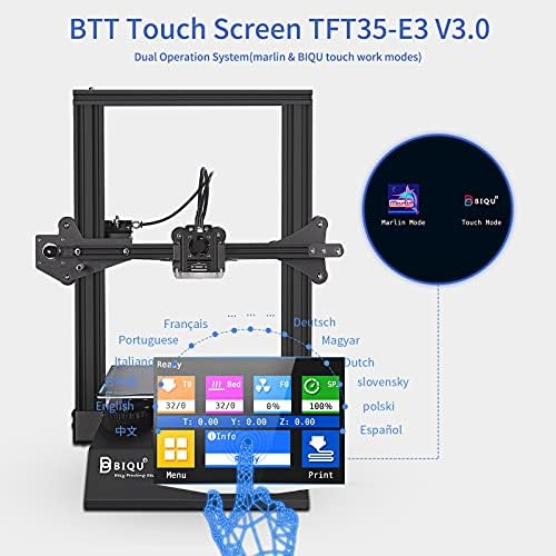 Impressora BIQ B1 3D DIY FDM 3D Impressora Skr Placa de 32 bits 3.5 In Touch Screen TMC22225 Ultra-Silent Driver Menção