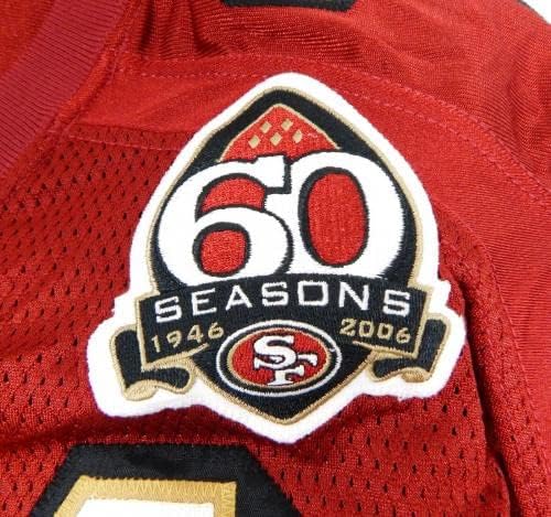 2006 SAN FRANCISCO 49ers Wilder 74 Jogo emitido Red Jersey 60 temporadas Patch 48 4 - Jerseys não assinados da NFL usada