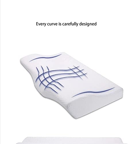 Travesseiros de cama de casal Haoktsb Borboleta formato de espuma de espuma de pescoço, travesseiro lento do espaço do sono, travesseiro