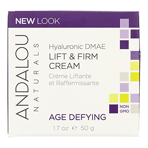 Andalou Naturals, Cream Face Age Desafiando DMAe Hyaluronic, 1,7 onça