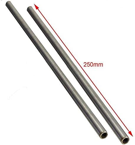 2 pcs prata 304 tubo capilar de aço inoxidável 12 mm, 10 mm ID, 250 mm de comprimento