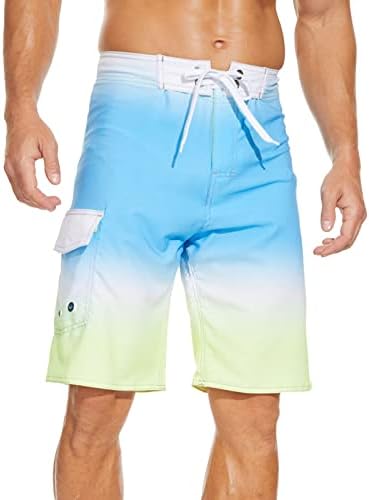 Shorts de tábua masculina sem revestimento de malha Rápida de cordão seco esportes de surf shorts praia estampa floral maiôs shorts