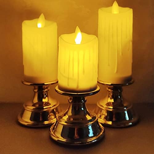 Solustre Decor vintage Ornamentos de natividade LED VELAS LED VELAS DAY DIA DO VALENTINES Luzes de chá sem chamas Decoração de