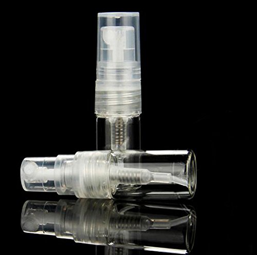 Elfenstall- 10pcs mini transparente 2ml 5/8 dram dram névoa fino atomizador de frasco de vidro garrafa spray recarregável