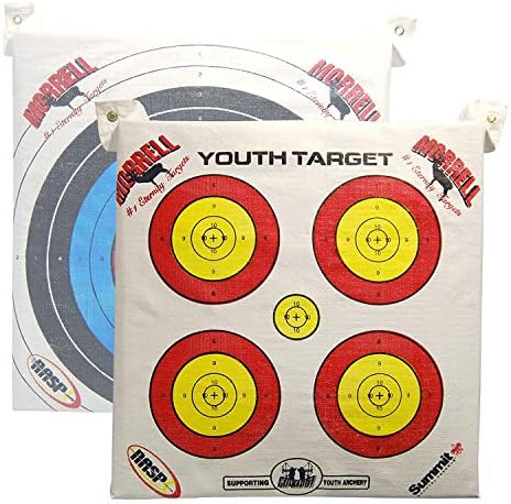 Morrell Lightweight Outdoor Portable Youth Kids Range Nasp Field Point Target Saco de bolsa com 2 lados e 4 pontos de tiro para arcos de 30 libras M-109