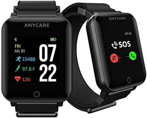 AnyCare Tap2 Smart Health Watch com monitoramento de saúde remoto e alerta médico para vida mais saudável