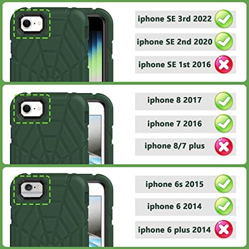Grifobes para iPhone SE 2022/2020, para iPhone 8/7/6/6s com protetor de tela de vidro temperado [2pack], iPhone protetor de proteção