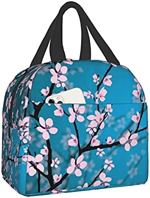 Xiaoguaishou cerejeira blossom saco de lancheira isolada oler bolsas de bolsas de caixa reutilizável ntainner para mulheres praia