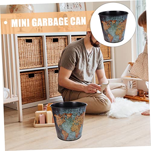 Mapa de cabilock lixo pode mini recipientes mini lixo lata de lixo de escritório pode desperdiçar papel cesta de papel lixo lata