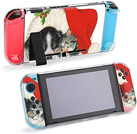 Caso para o Nintendo Switch, cão gato de gato natal de natal de cinco peças define a capa protetora de capa de capa do console de acessórios