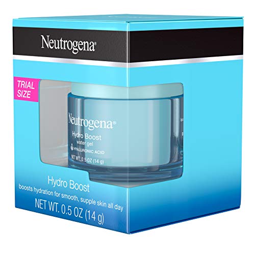 Neutrogena Hydro Boost Hyaluronic Water Hidrating Face Gel hidratante para pele seca, sem óleo, não comedogênica, tamanho de viagem