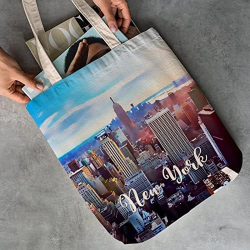 New York reutiliza bolsa de mercearia de mercearia bolsa de viagem para compras para compras laváveis ​​amigáveis ​​para a sacola reutilizável