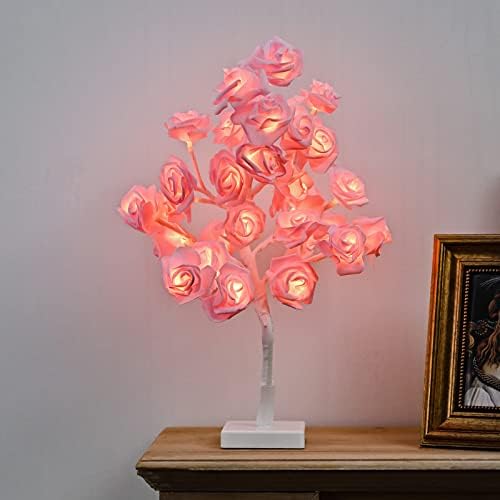 Lâmpada de árvore de flor de rosa Hawisphy, 32 LED Rose Table Lamp Gream para meninas Mulheres adolescentes decoração