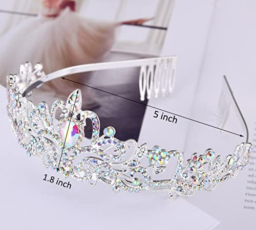 Crystal Tiaras coroas para mulheres meninas, festa de aniversário Princesa Crown Casamento Bail Accessories Gifts Com Combs