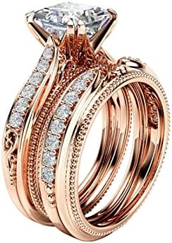 ANEIS TRENDY PACK ENVAIGADO ROUNTE CUTO DE ZIRCONS Mulheres anéis de casamento anéis de jóias para mulher anel de damas de diamante completo