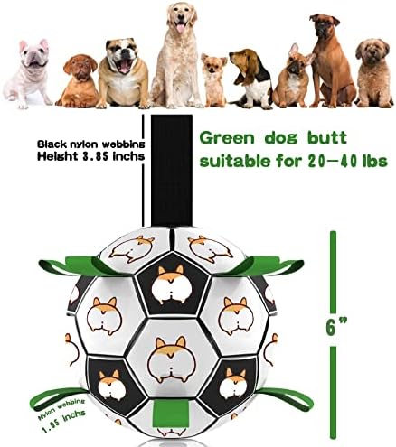 Bola de futebol de cães SlmHealthsh, bolas de cachorro, brinquedos interativos para cães, bola de futebol de cachorro, brinquedos de cachorro, brinquedos para cães para cães médios pequenos