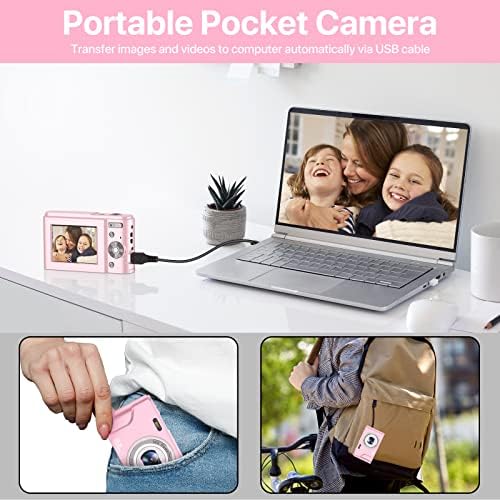 Câmera digital para crianças e meninos - 1080p Câmera Digital FHD 36MP LCD Screen Recarregável estudantes compactos Câmera
