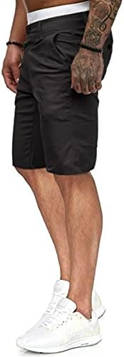 Saxigol Oversize Men Shorts, cintura elástica ao ar livre calça curta nova botão com zíper para o trabalho 2023 Summerpants para homens
