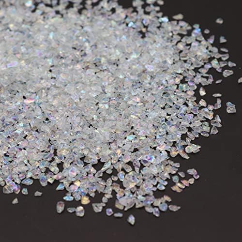 Glitter de vidro esmagado quebrado 2-4mm irregular pequeno lascas metálicas chunky lustre de alto brilho de cascalho para caixa de telefone DIY Coasters de arte de resina geode