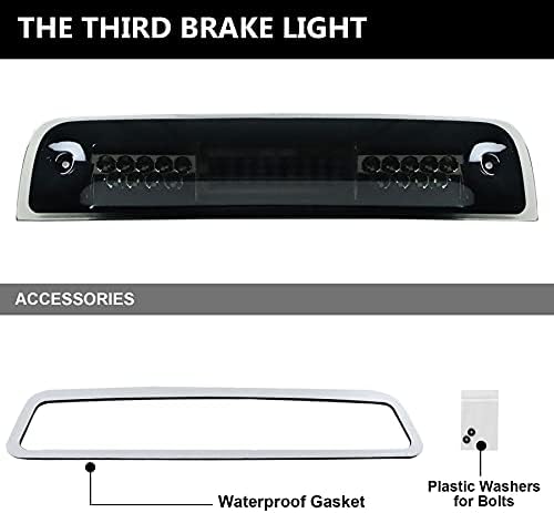 TRESOUND 3ª Terceira luz de freio para 2009-2017 Dodge Ram 1500 2500 3500 Luz de luz LED de alta montagem Lâmpada