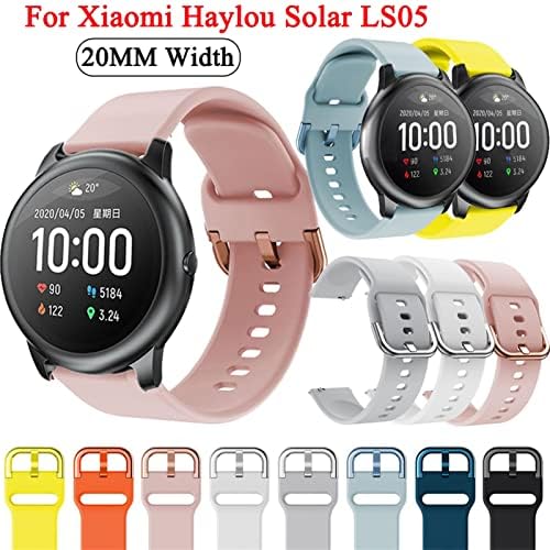 Acessórios de pulseira Scruby Watch Band 22mm para Xiaomi Haylou solar LS05 Smart Watch Soft Silicone Substitui