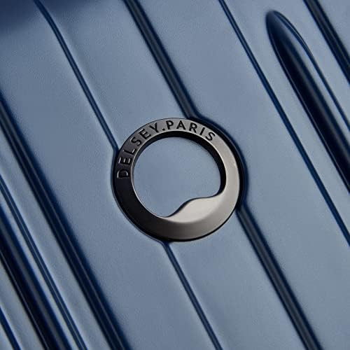 Delsey Paris Titanium Hardside Expandable bagagem com rodas giratórias, azul da meia-noite, margem verificada de 29 polegadas