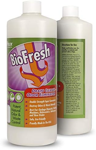 Biofresh - limpador de drenagem enzimática e eliminador de odor. Desodoriza e desobstruna descartes fedorentos de lixo, máquinas