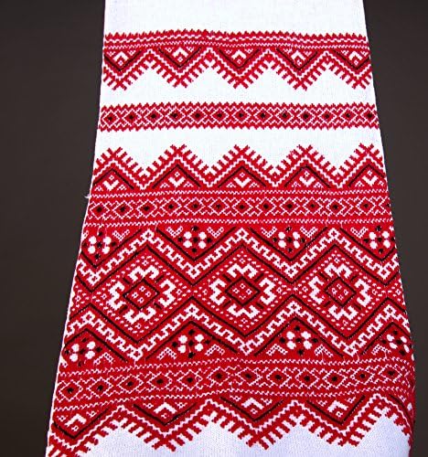 Rushnichok 200x30cm ucraniano rushnyk mão bordada cetim stith toalha vermelha negra decoração de casamento preto