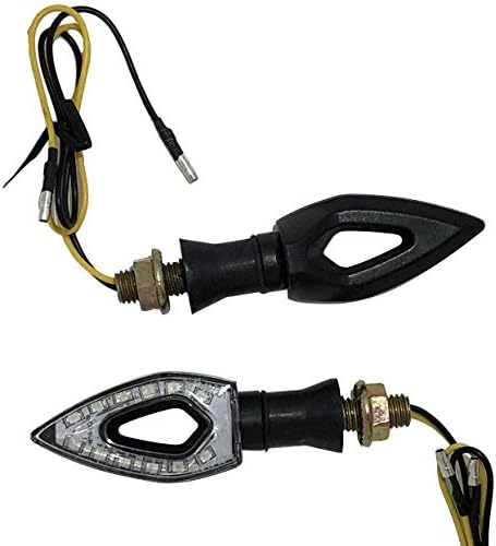 Motortogo Black Sequencial Turn Signals Diamond LED Turn Signals Indicadores compatíveis para Kawasaki Ninja H2