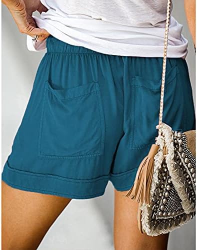 Pontas de cintura confortáveis ​​de emenda calças de calças curtas casuais soltas para elaborar calças casuais calças de verão calças curtas de verão