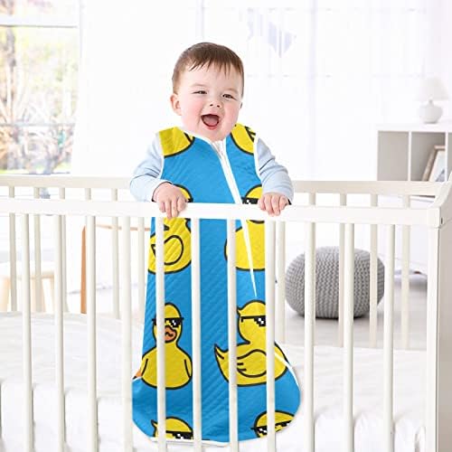 Vvfelixl Sack Sack para bebês recém -nascidos - Cobertor de vestuário de pato de borracha - Saco de dormir de transição para bebês - terno de sono para criança 12-24 meses