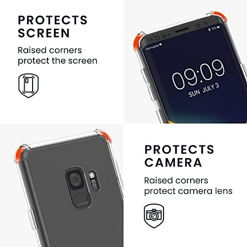 Caixa crossbody kwmobile compatível com a capa Samsung Galaxy S9 - Tampa de telefone transparente com tira com cordão de cordão