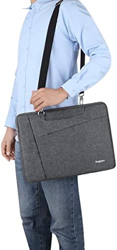 Kogzzen 15 15,6 16 17 17,3 polegadas Laptop Bolsa de ombro de ombro à prova d'água Mensageiro da bolsa - cinza