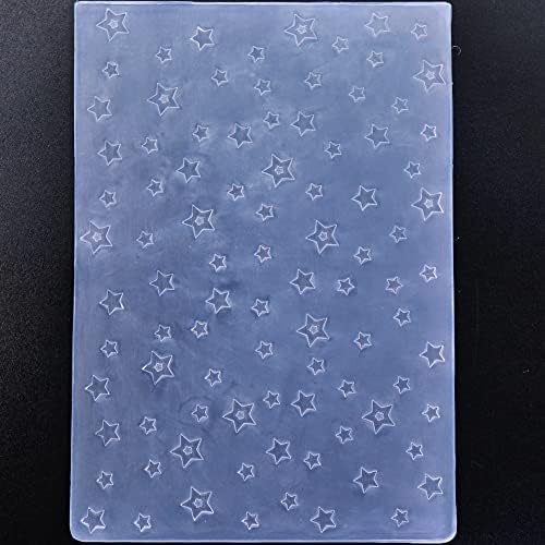 Ddoujoy Star Background Plástico Pastas de relevo para fabricação de cartões de cartão e outros artesanato em papel
