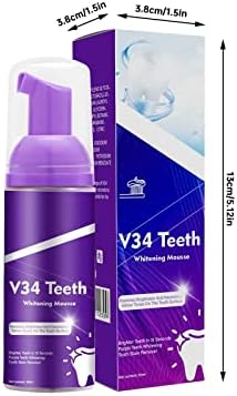 Pasta de dente e cavidade dentes roxos branqueando a remoção de dentes de dentes de dentes de clareamento booster branqueamento roxo espuma de dente de dente roxo pasta de pasta de dente 50 ml