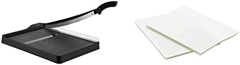 Basics Paper Trimmer -12 Blade, 10 folhas Capacidade e laminagem térmica clara Folhas de laminador de papel plástico -9 x 11,5