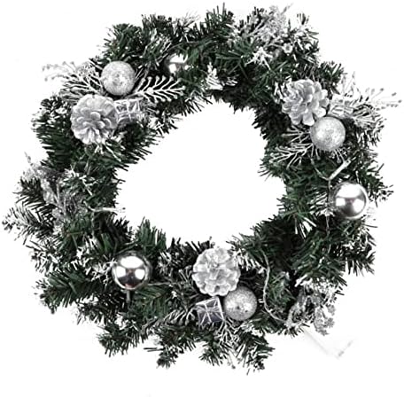 Zhierpius Christmas Greath, Christmas LED Wreath Wreath Front Door pendurado Garland Decorações de casas de férias