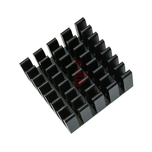 10pcs 20x20x10mm fã de radiação de radiação preto roteamento de slot cpu resfriamento de calor