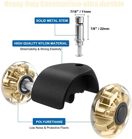 Rodas de lançador de cadeira de escritório - Conjunto de rodas de 5 cadeira para madeira de madeira, carpete e ladrilhos, rodízios